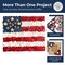 American Flag Button Bundle – Red, White & Blue Buttons with Gold Stars – Patriotic Craft Kit for DIY Flag Art on 8x10 Canvas – By Buttons Galore and More